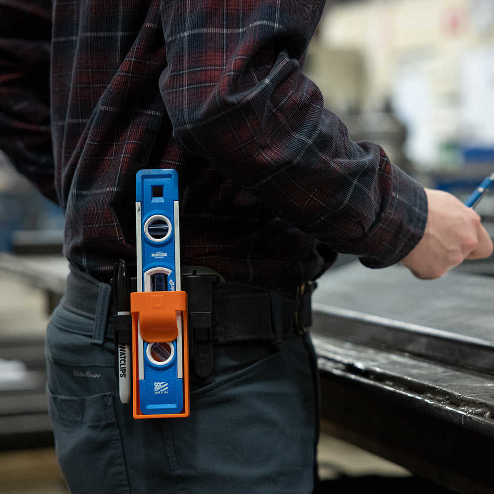Utility Knife hostler properly being used during work.