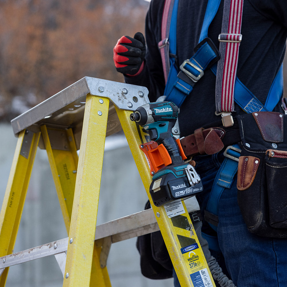 SwatClips Wall Mount allows tool storage on a ladder