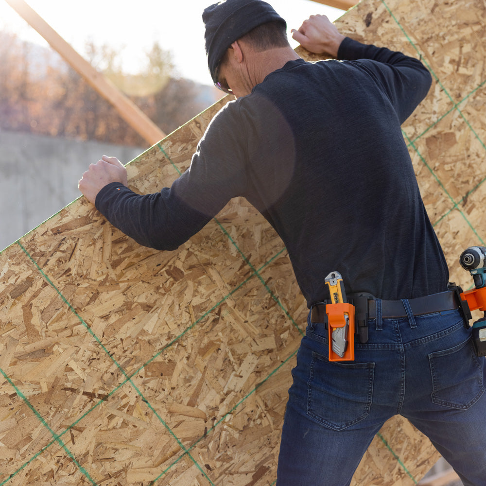 Working Using Swatclips Utility sheath to hold onto knife while working.