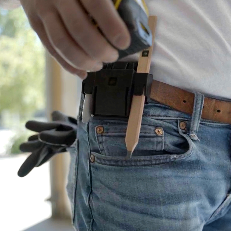 Quick Draw Clip Pro used for holding tools.